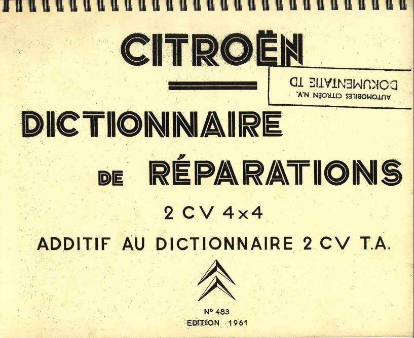 Manuels d'atelier Citroën 1919 à 2000