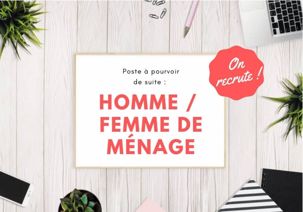 RECHERCHE FEMME/HOMME OU ETUDIANT POUR MÉNAGE